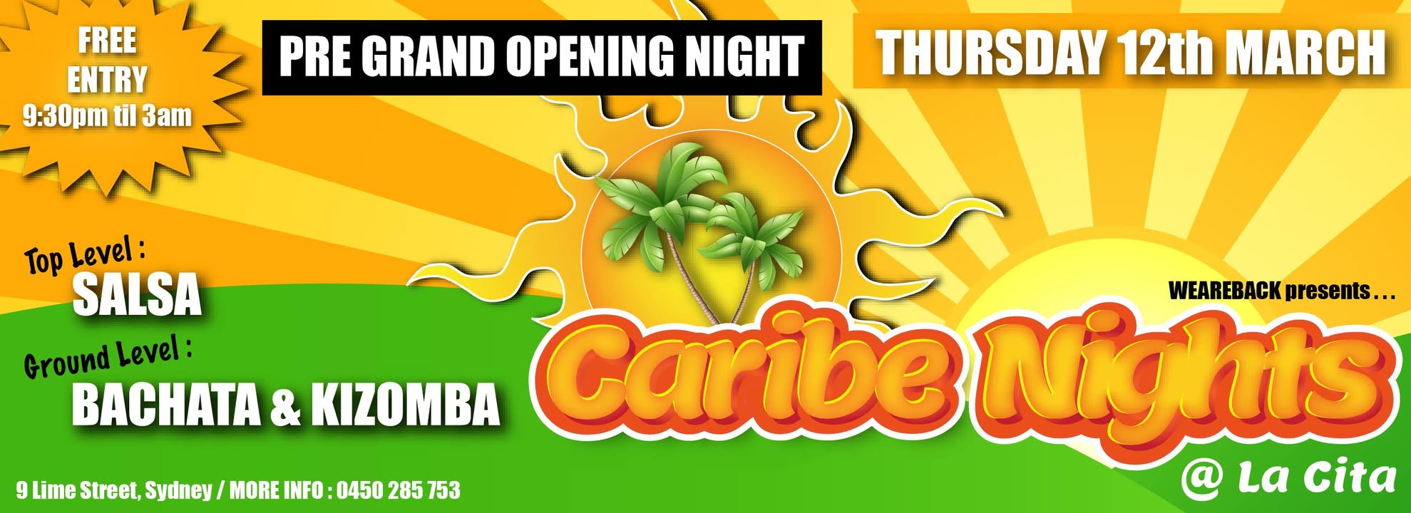 CARIBE NIGHTS @ LA CITA - PRE GRAND OPENING THUR 12th MARCH - FREE ENTRY