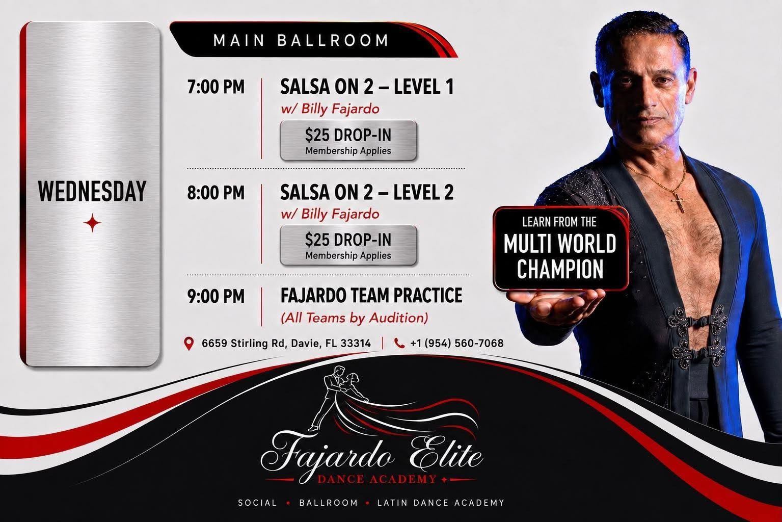 Salsa on2 Class by BILLY FAJARDO (Level I & II)