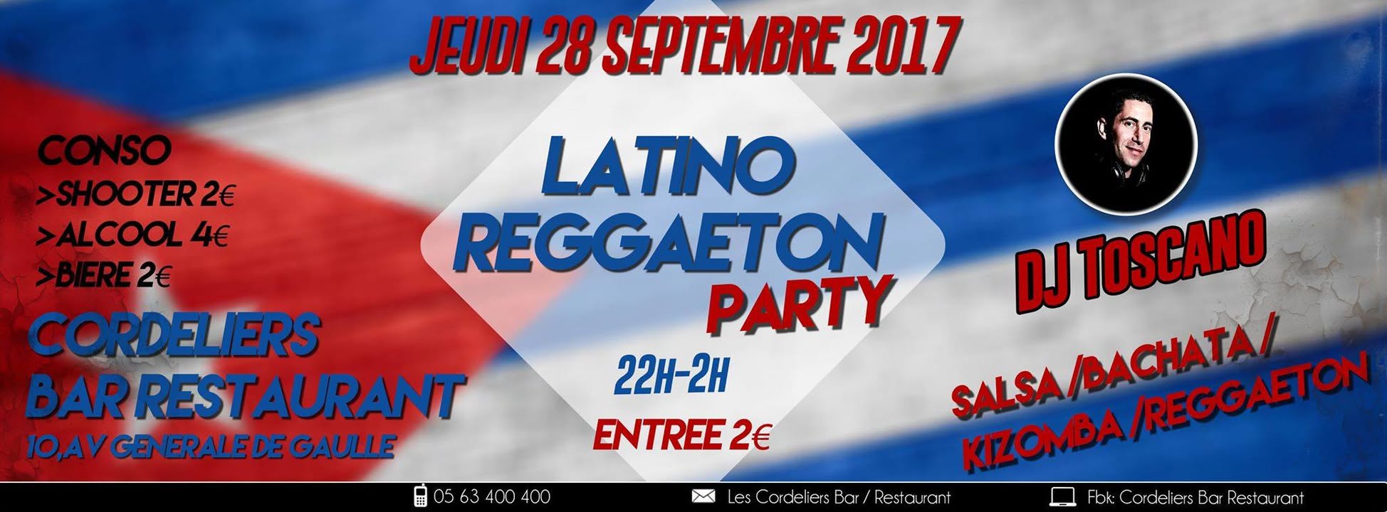 Soirée Latino Salsa au Bar Restaurant Les Cordeliers Jeudi 28 09