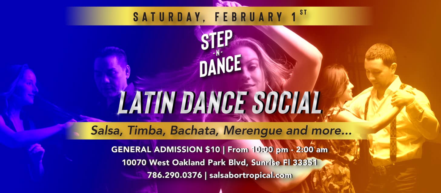 Caliente Saturday Latin Dance Social Party at STEP N DANCE
