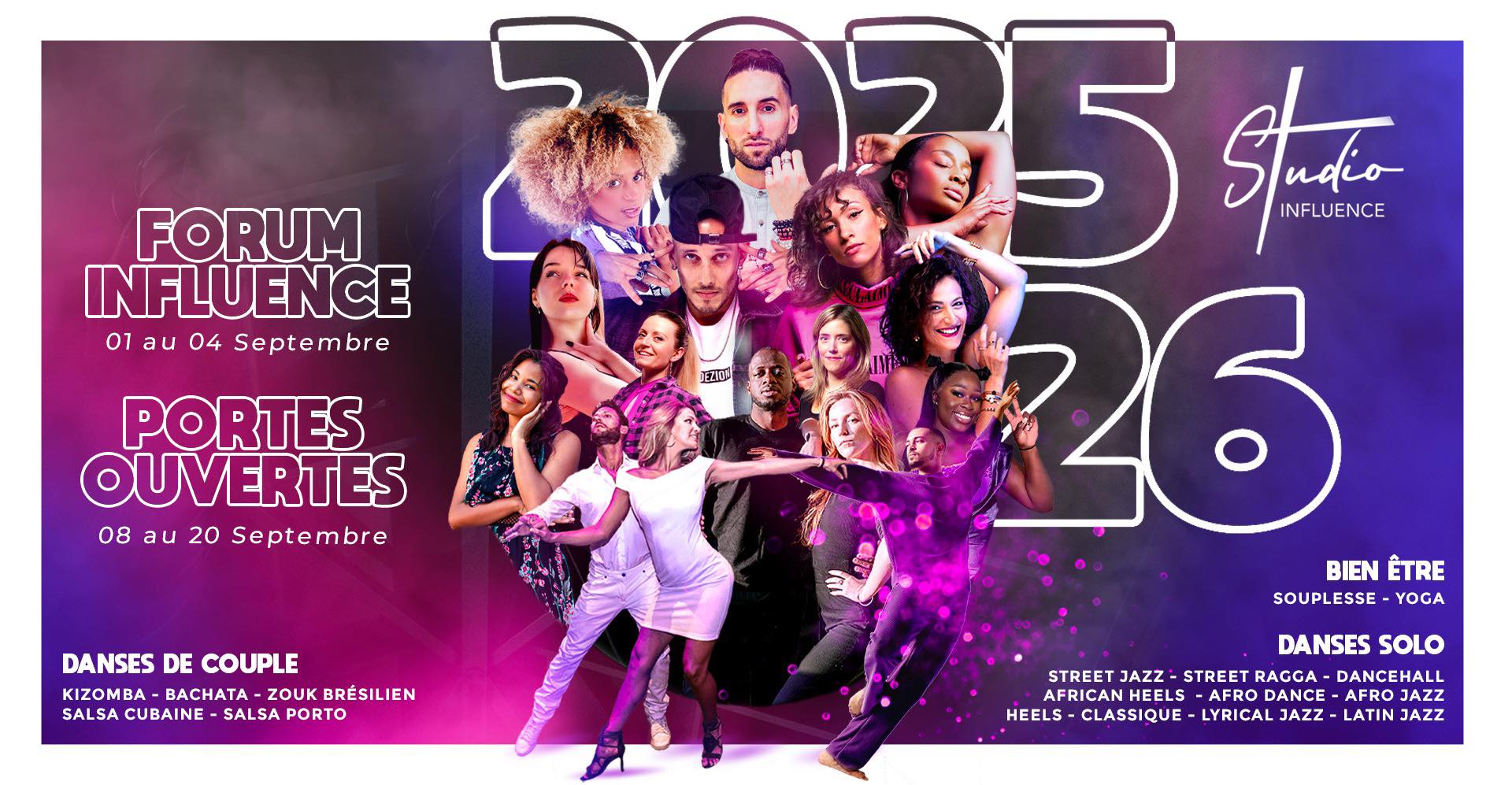 École de danse : Portes Ouvertes du 8 au 20 Septembre 2025