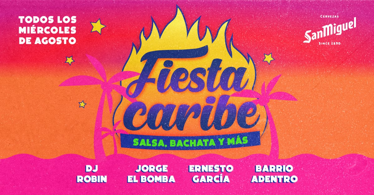 FIESTA CARIBE - MIÉRCOLES 30 07 (con Jorge El Bomba - El Maestro Estudio de Baile)