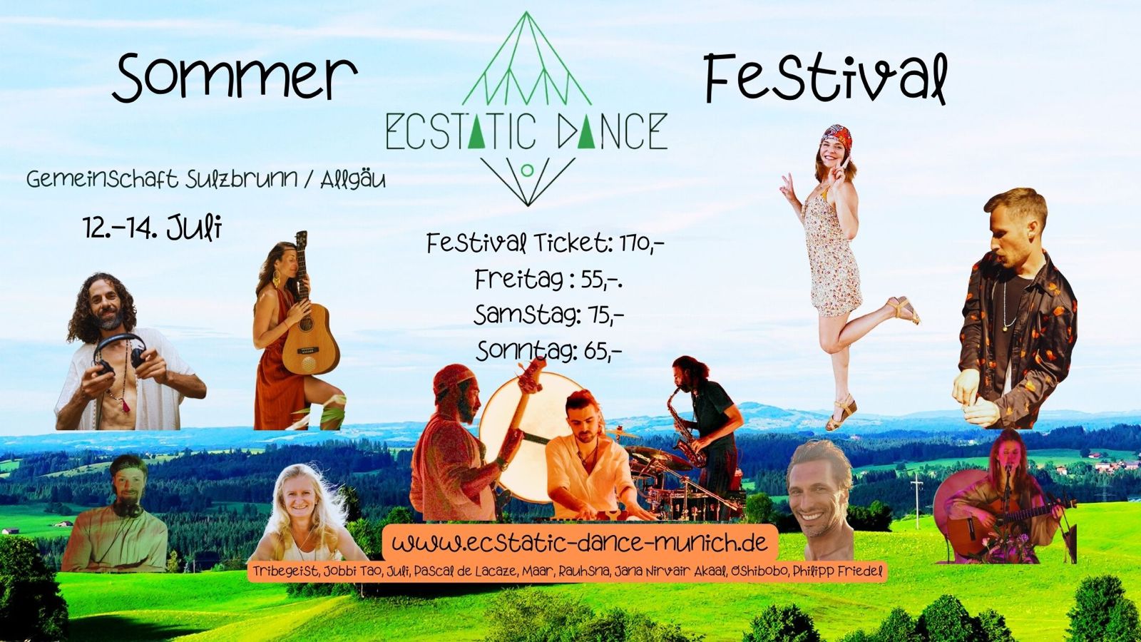 Ecstatic Dance Sommerfestival ◇ 12.07.-14.07.2024 ◇ Gemeinschaft Sulzbrunn Allgäu ◇