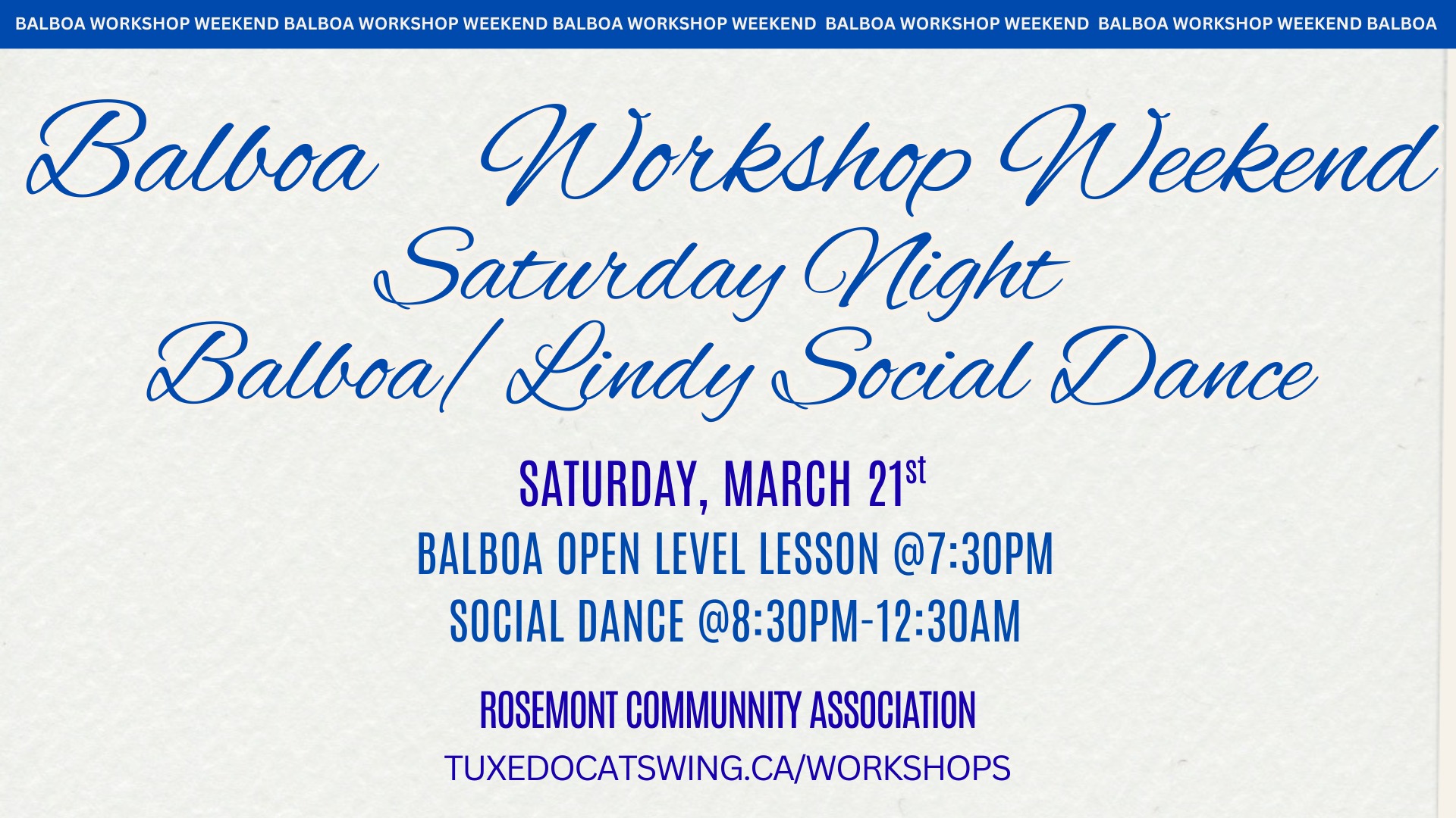 Balboa & Lindy Hop Social Dance