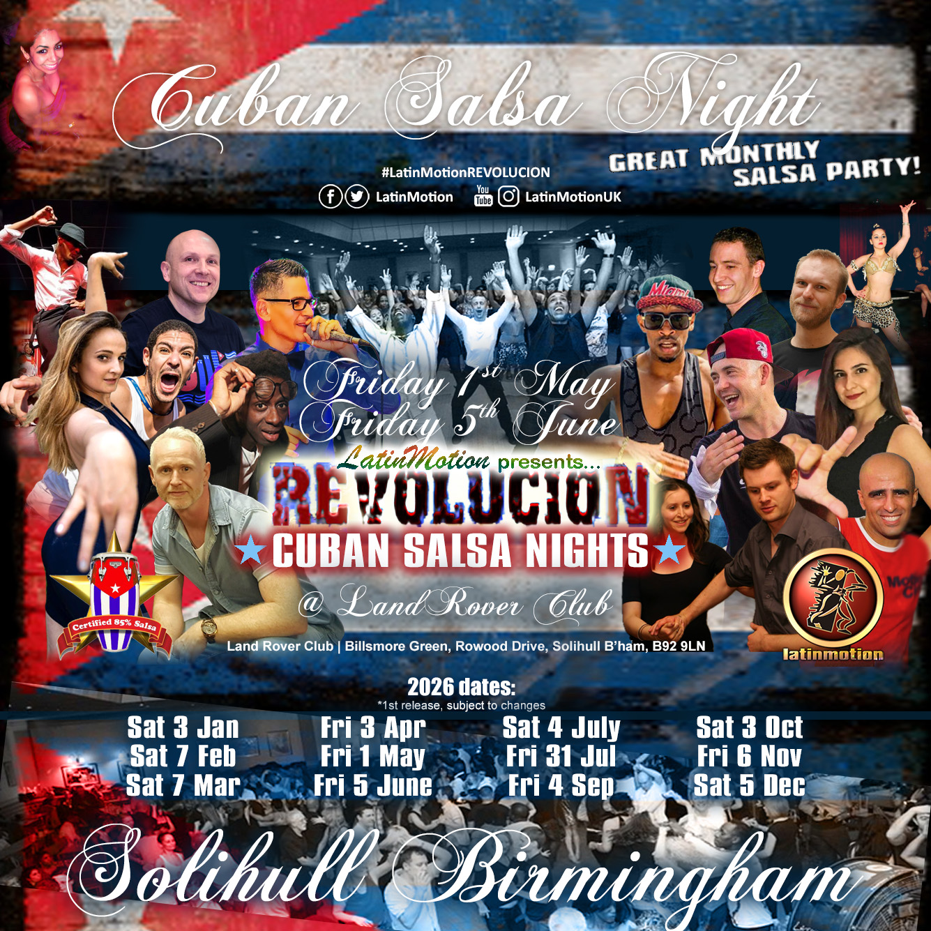 LatinMotion ππ» REVOLUCION π¨πΊ Cuban Salsa Nights π Solihull, Birmingham