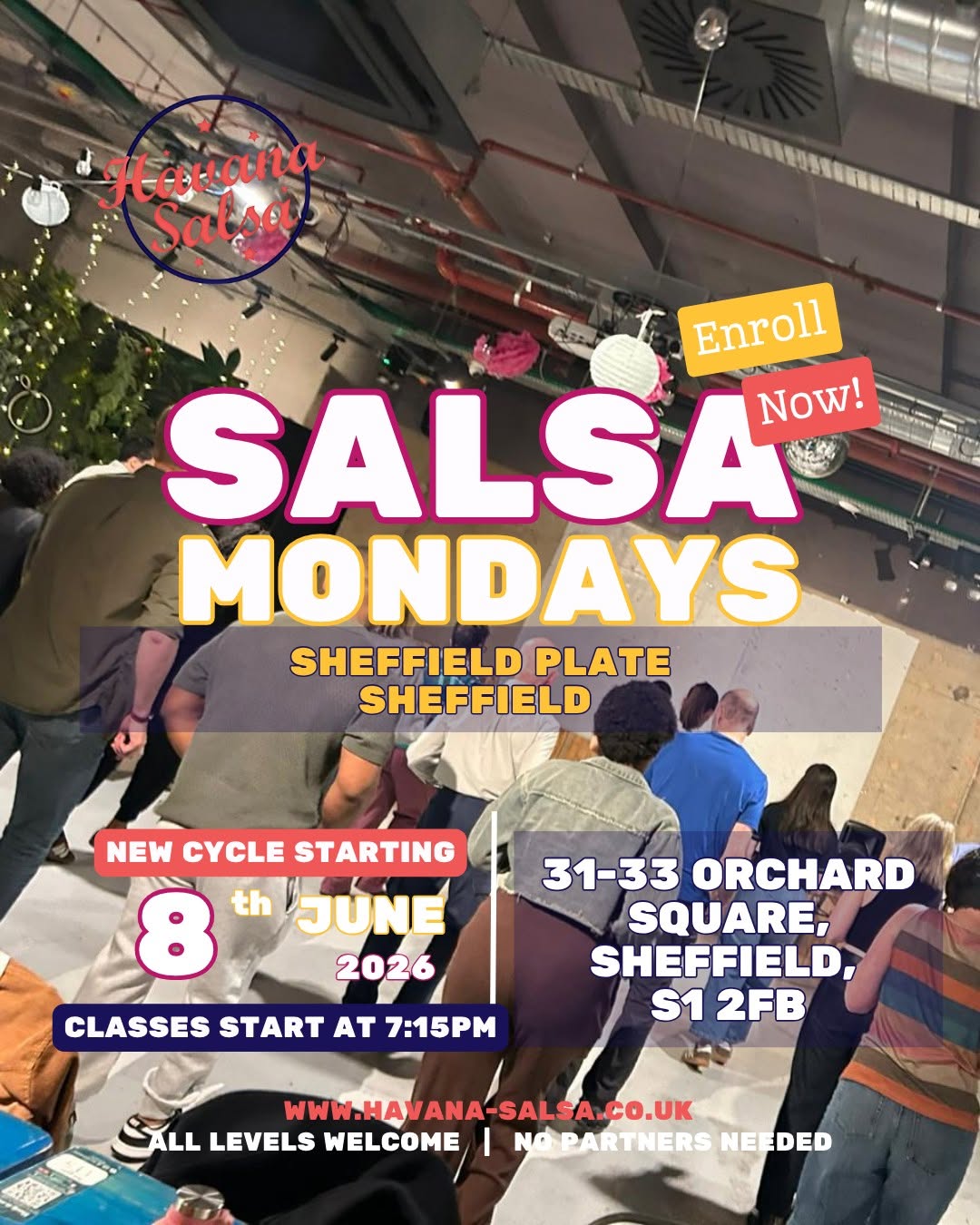 Brand New Beginner Salsa Cycle Light Up Your Mondays at Sheffield Plate! ππΊ