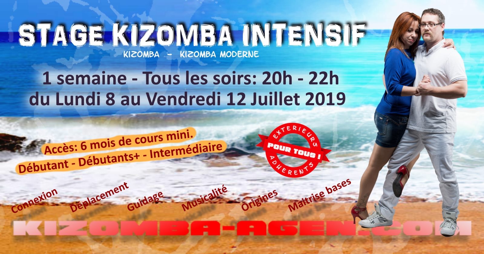 Stage d'été Kizomba Intensif - 1 semaine - Juillet 2019