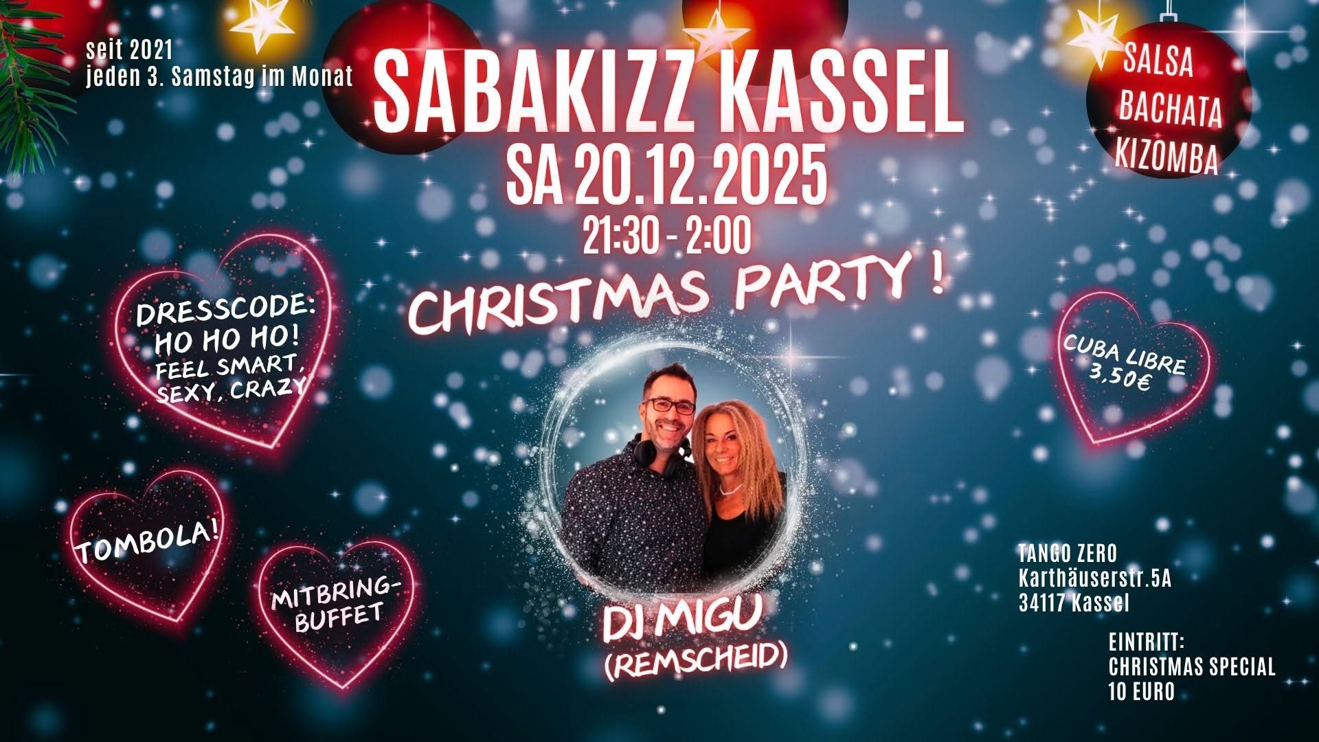SABAKIZZ KASSEL - CHRISTMAS PARTY * Special Guest: DJ MGU