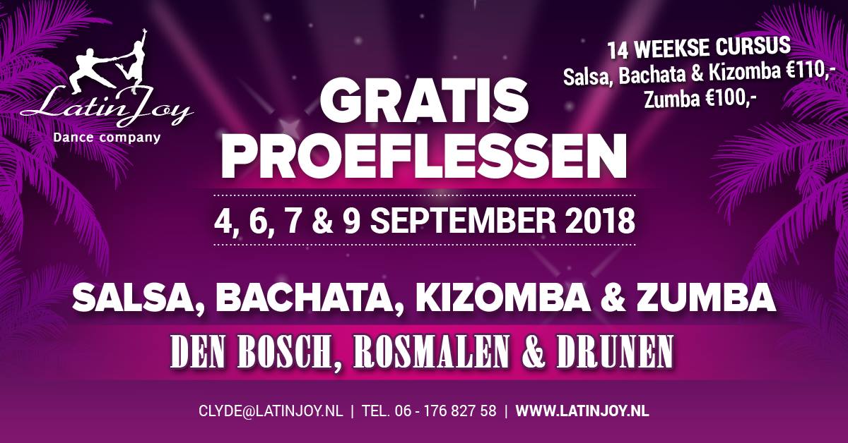 Gratis proeflessen Salsa, Bachata, Kizomba & Zumba LatinJoy DC