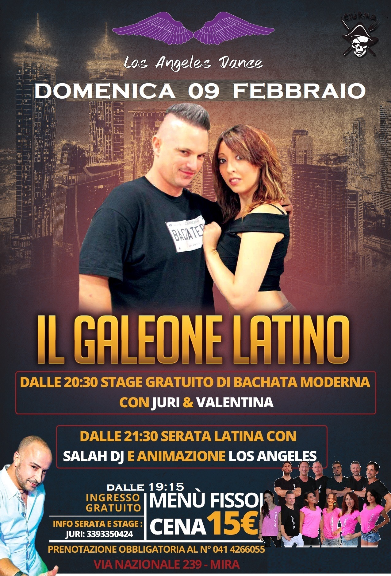 09 02 stage e serata latina al Galeone, Mira ( VE)