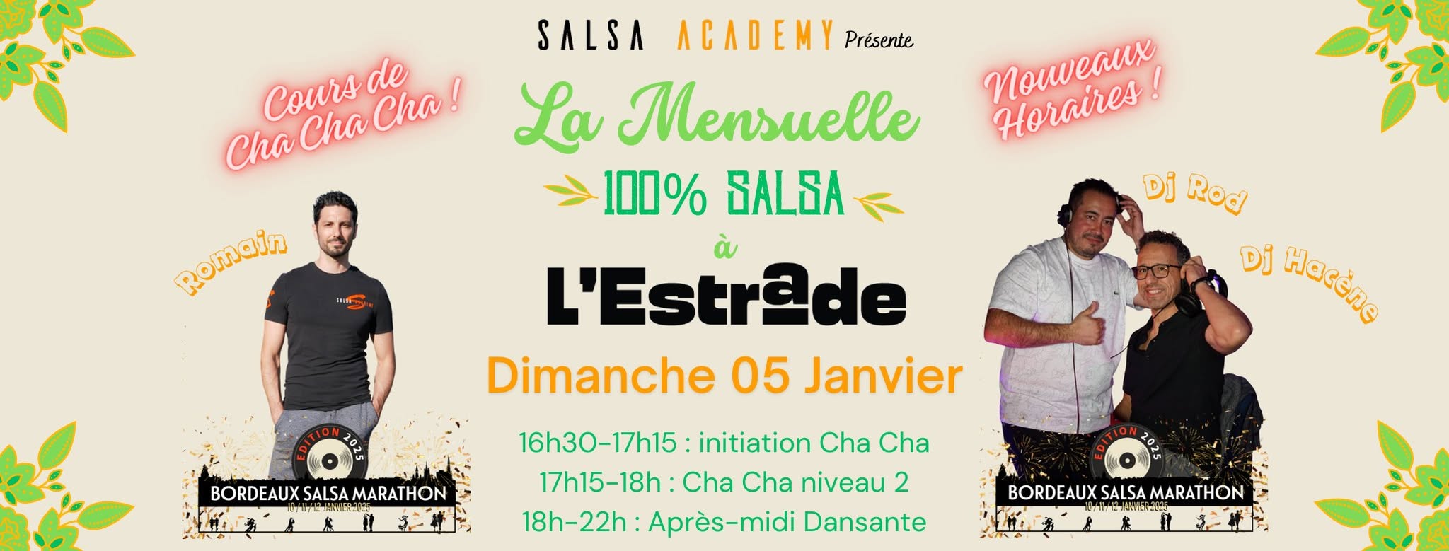 La Mensuelle à l'Estrade spéciale Bordeaux Salsa Marathon !