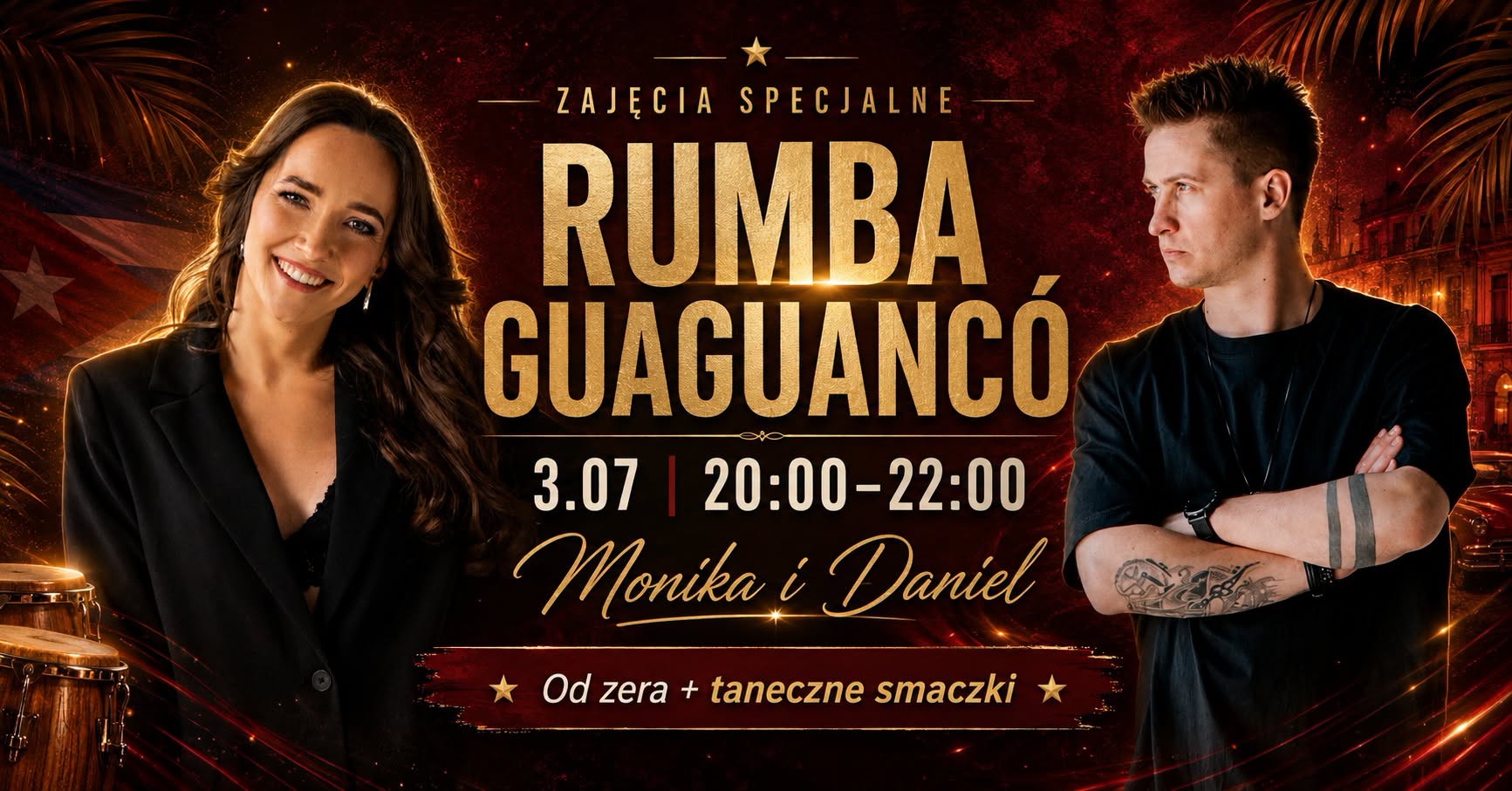 ZAJĘCIA SPECJALNE - Rumba Guaguancó - PIĄTEK- 03.07.26 - 20:00 22:00