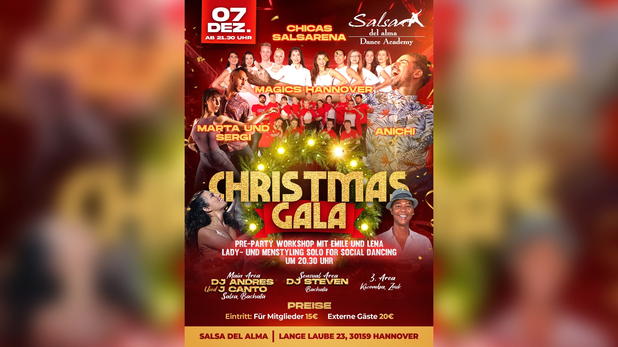 Christmas Gala mit Workshops bei Anichi Perez und Sergi y Marta