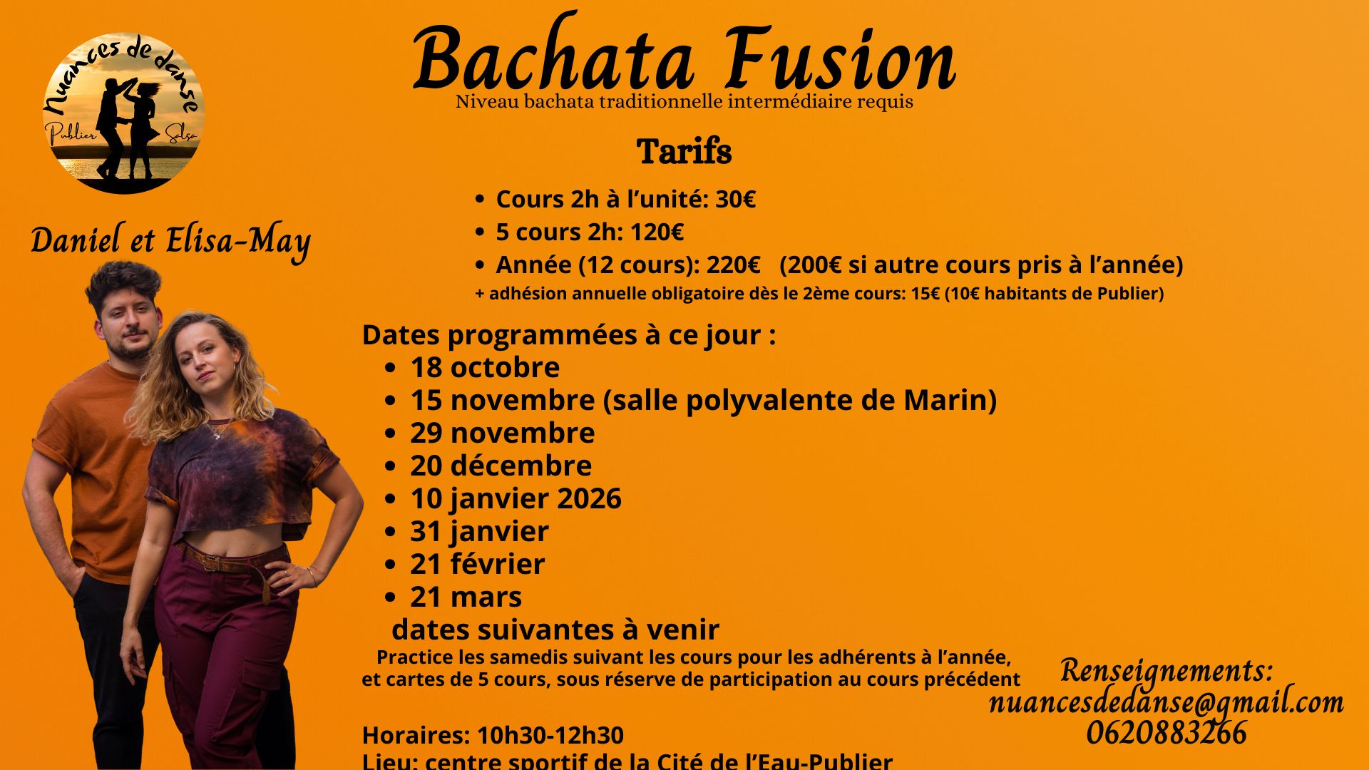 workshop Bachata fusion intermédiaire