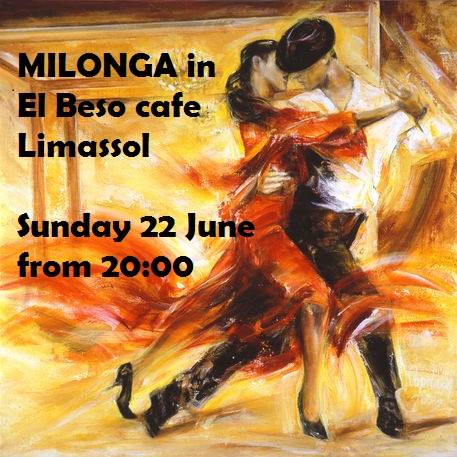 ReMolina open air milonga in El Beso Limassol Sunday 22 June