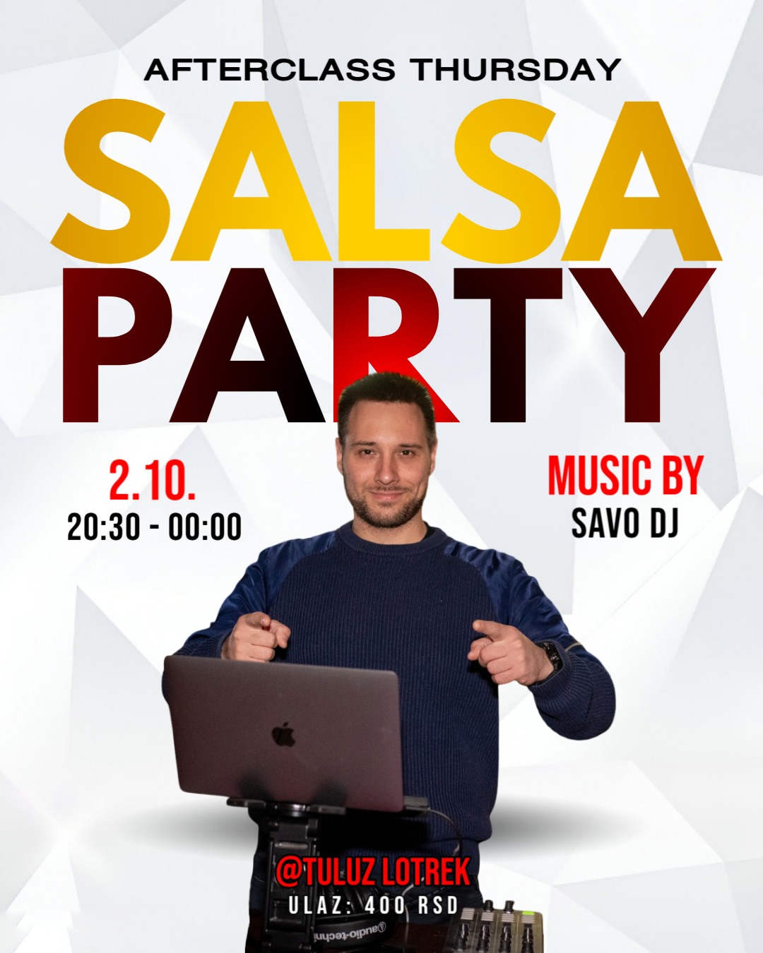Salsa Party 🤩 Afterclass Thursday 🤩 SAVO DJ