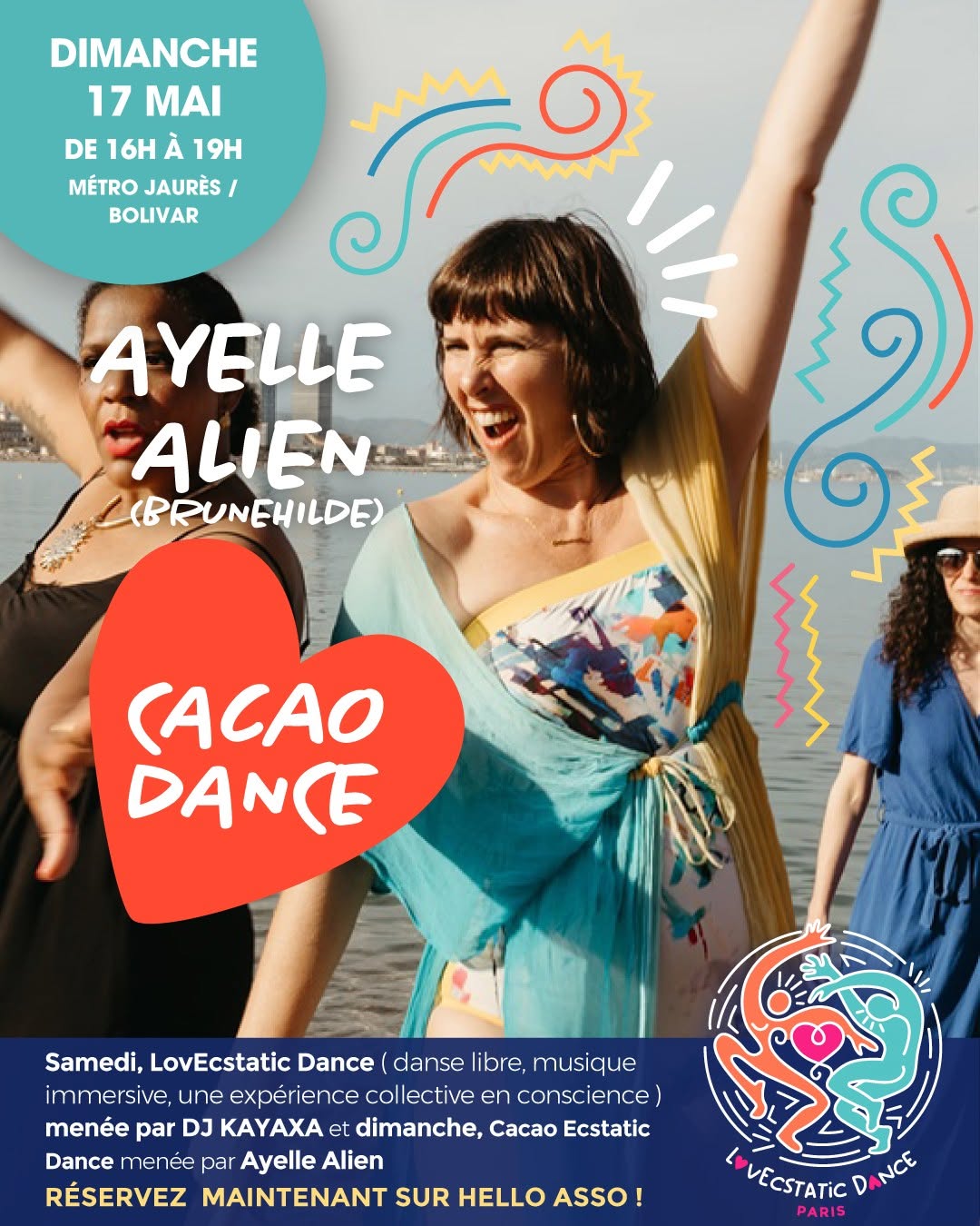🌞 LovEcstatic Cacao Sunday Dance Ecstatic Dance Paris avec Brunehilde Alias Ayelle Alien