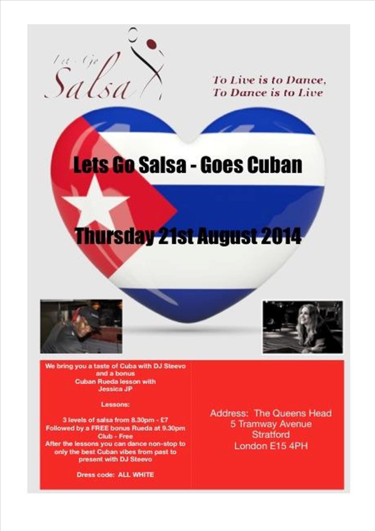 Lets Go Salsa - Goes Cuban ! 21st Aug