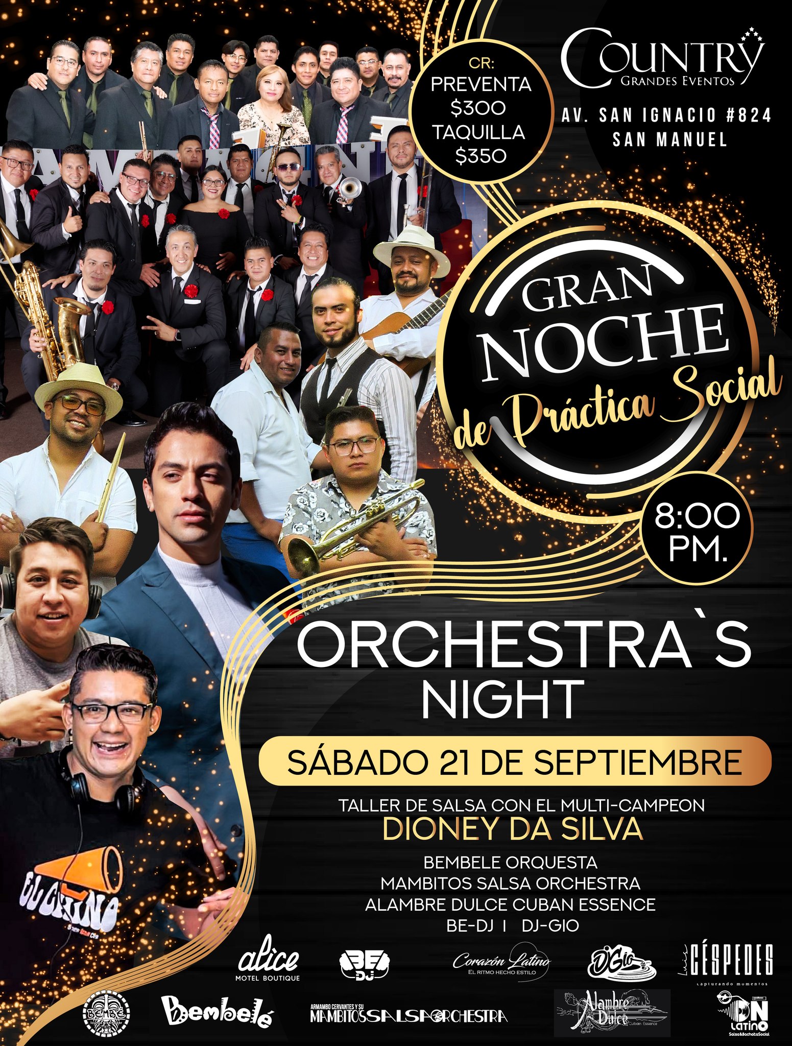 GRAN NOCHE DE PRACTICA SOCIAL (ORCHESTRA`s NIGHT) 💃🏻🕺🏻