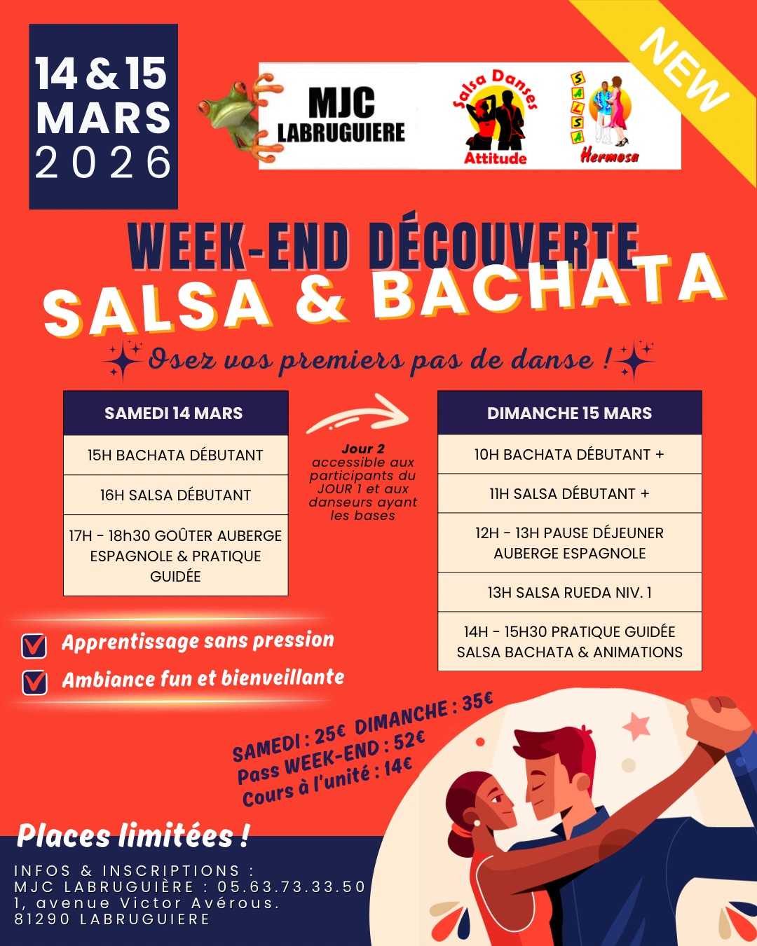 WEEK-END SALSA BACHATA - MJC LABRUGUIERE