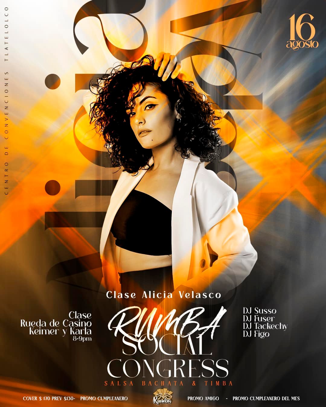 Rumba Social Congress edición Alicia Velasco - vie 16 ago 8 pm
