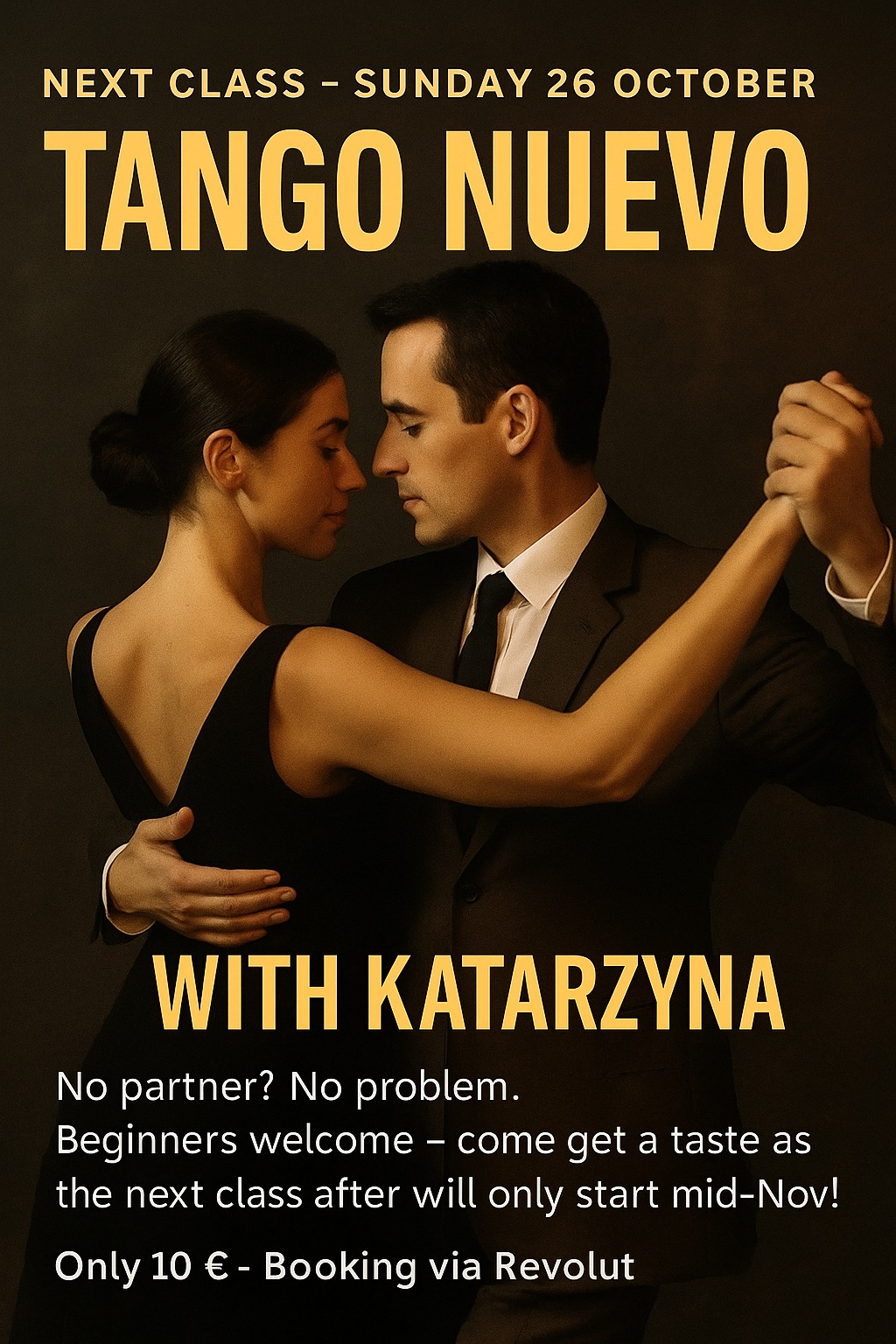 β¨ Tango Nuevo Class Baila Bella Sun 26 Oct β¨