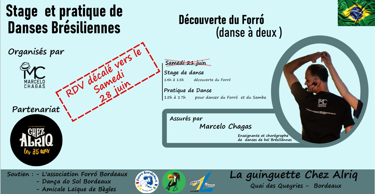 Stage découverte du Forró + pratique du forró et du samba