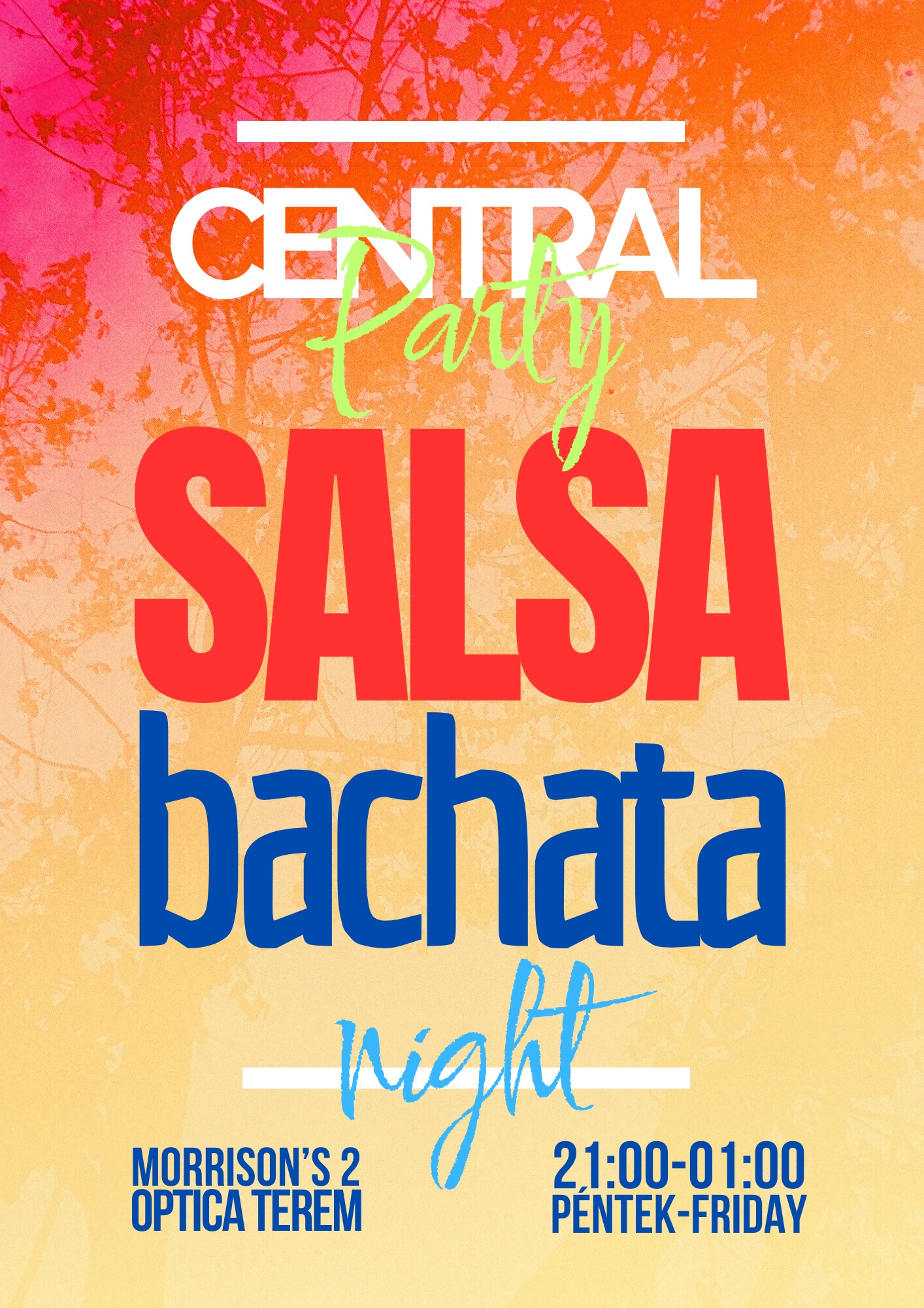 central party SALSA-BACHATA night × MORRI2 • Optica Terem • 21:00-01:00 • 2500Ft