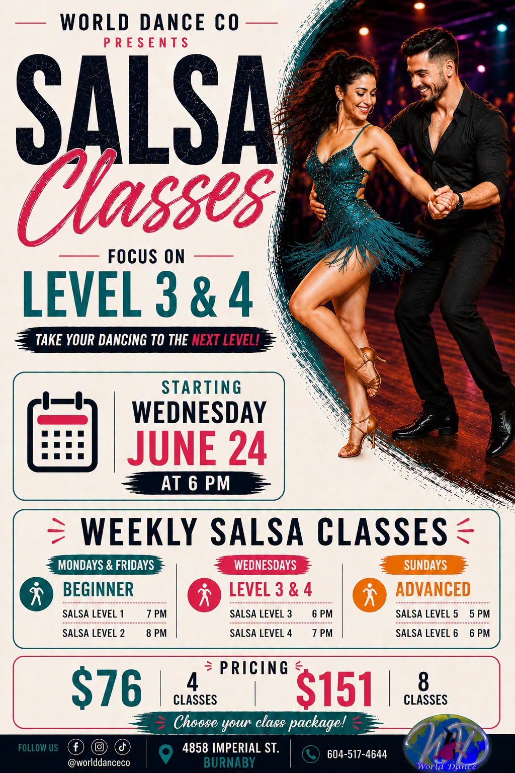 π₯π SALSA INTERMEDIATE (LEVELS 3 & 4) πΊπ₯