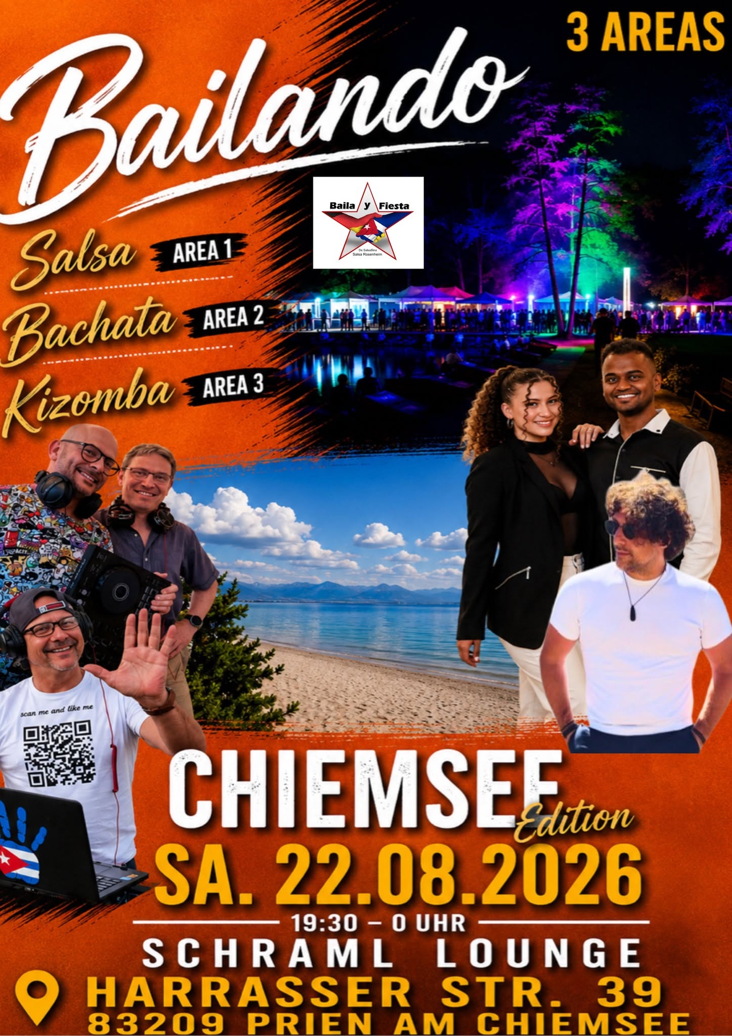 Bailando Salsa Bachata Kizomba am Chiemsee Strand