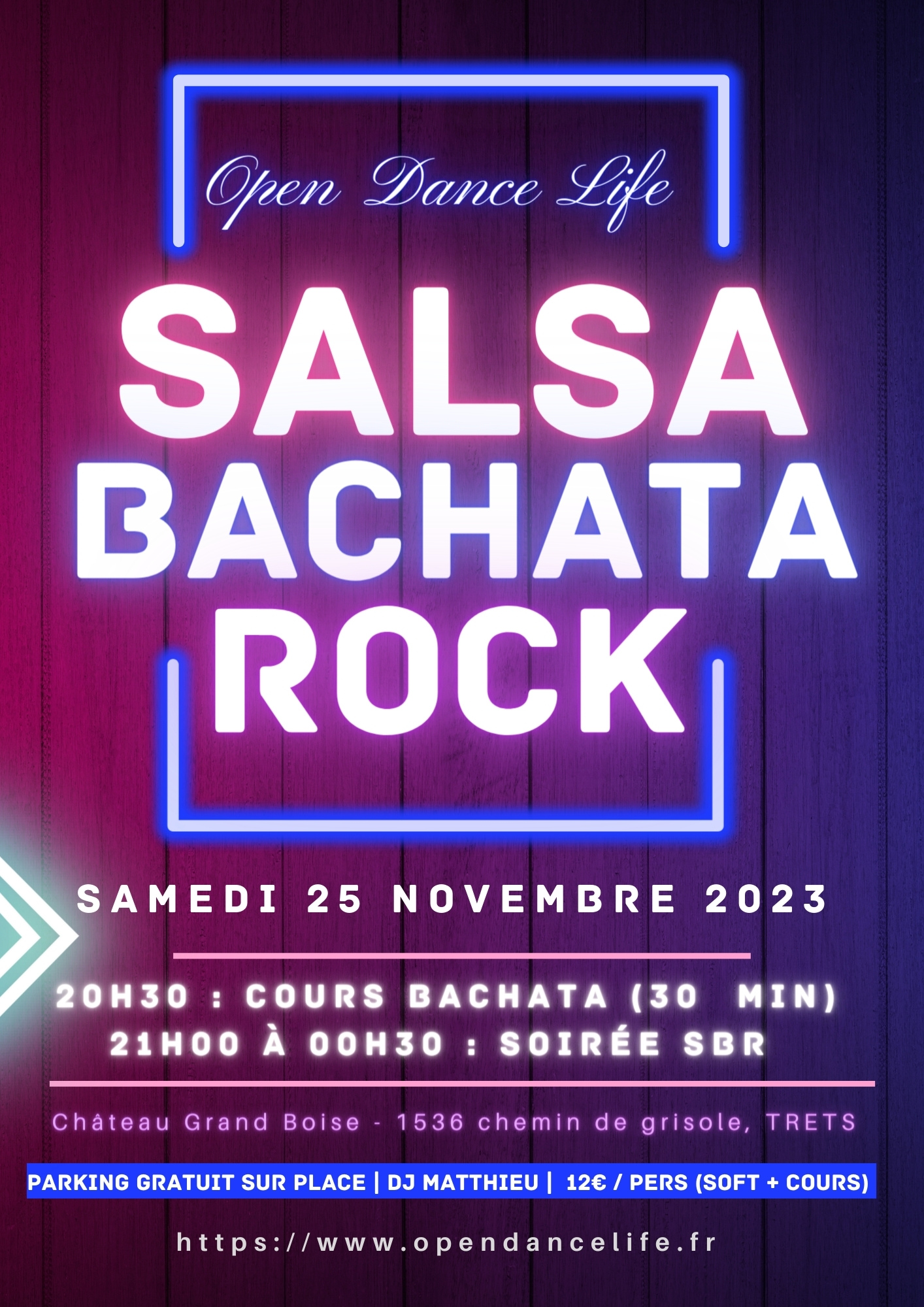 SOIRÉE SBR (Salsa Bachata & Rock) - TRETS - Open Dance Life