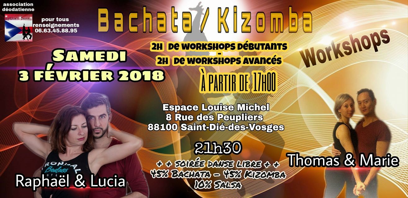 WORKSHOPS + SOIREE -- BACHATA KIZOMBA
