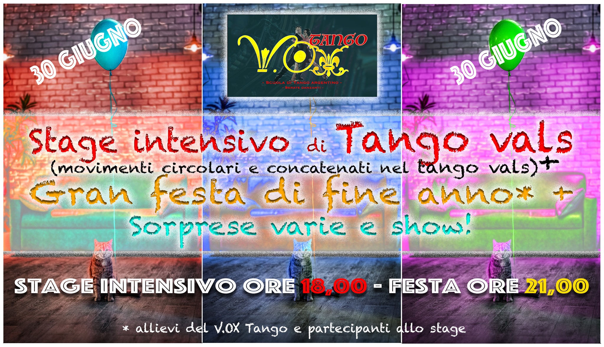 Gran festa di chiusura e stage di Tango Vals