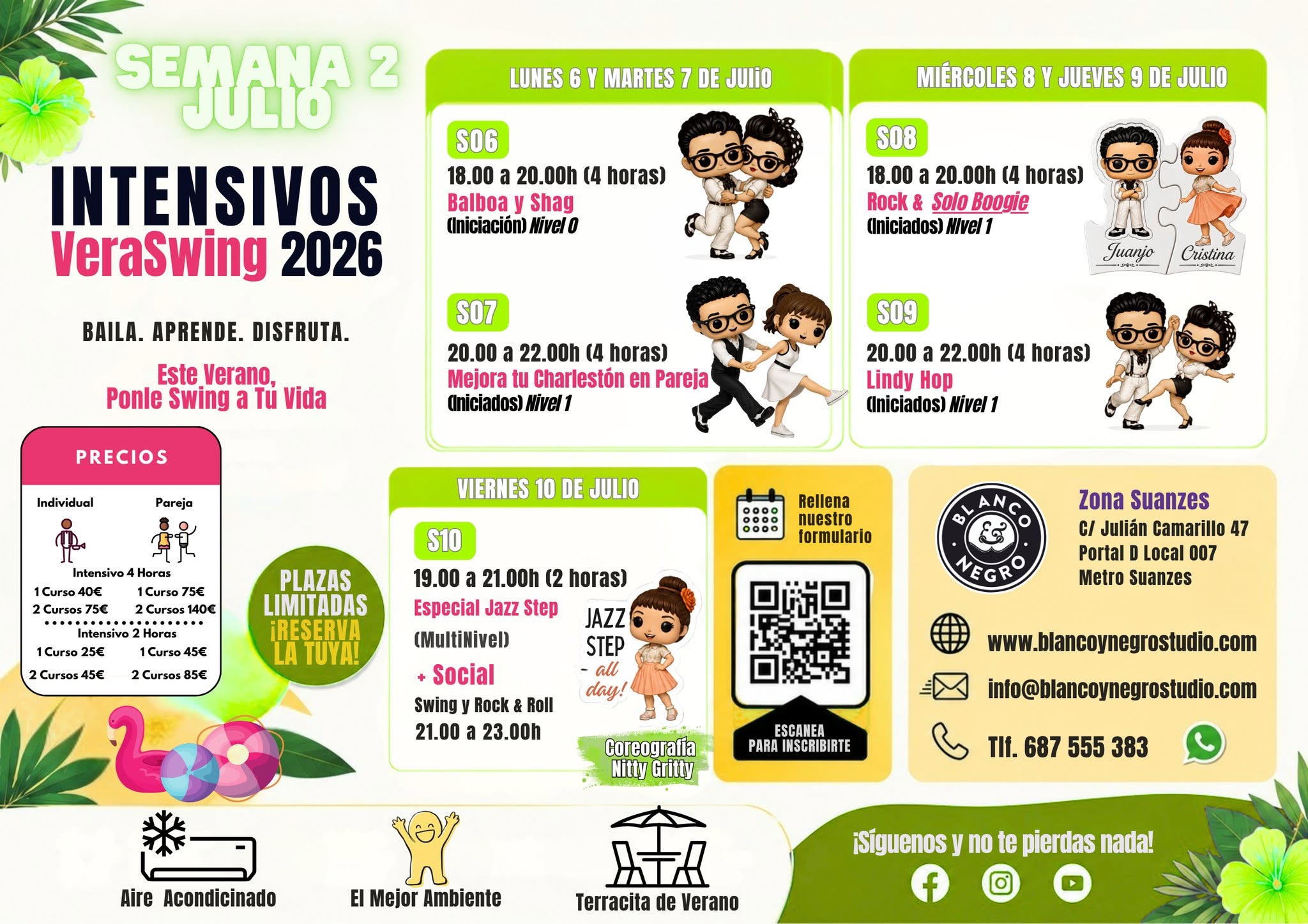 Incripción Semana 2 Intensivos de VeraSwing Julio 2026 en Blanco y Negro Studio