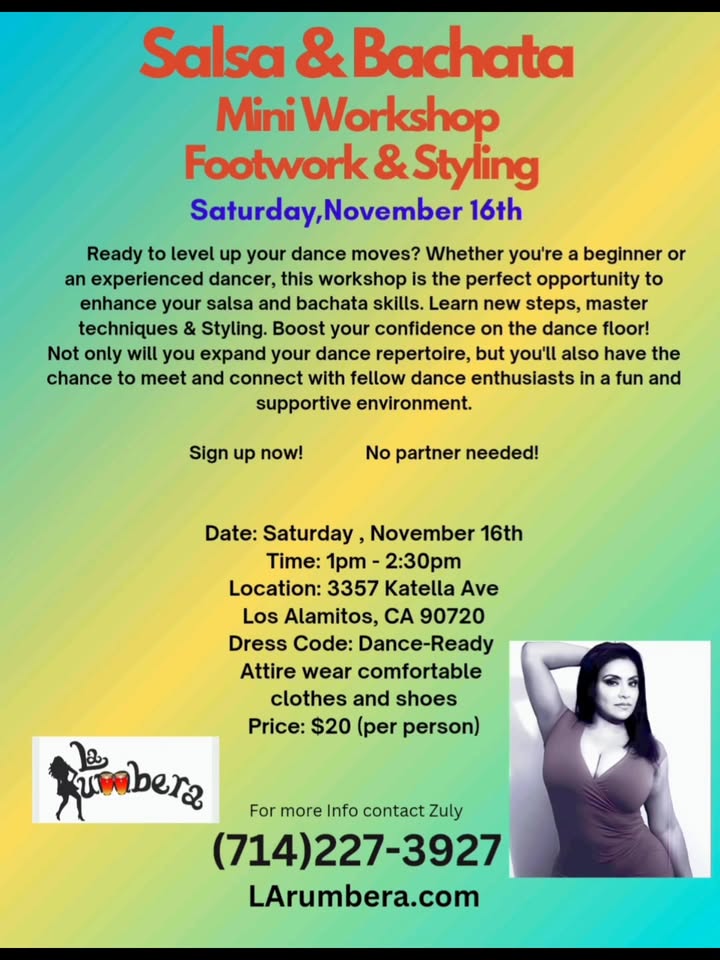 Salsa & Bachata Footwork & Styling Mini-Workshop