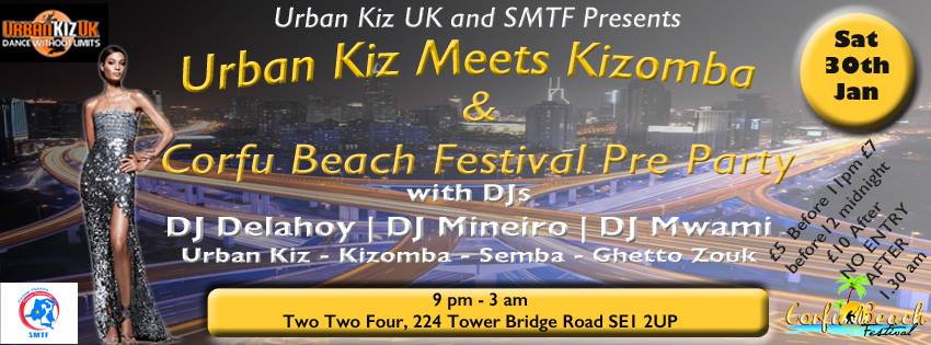 Urban Kiz Meets Kizomba & Corfu Beach Pre Party