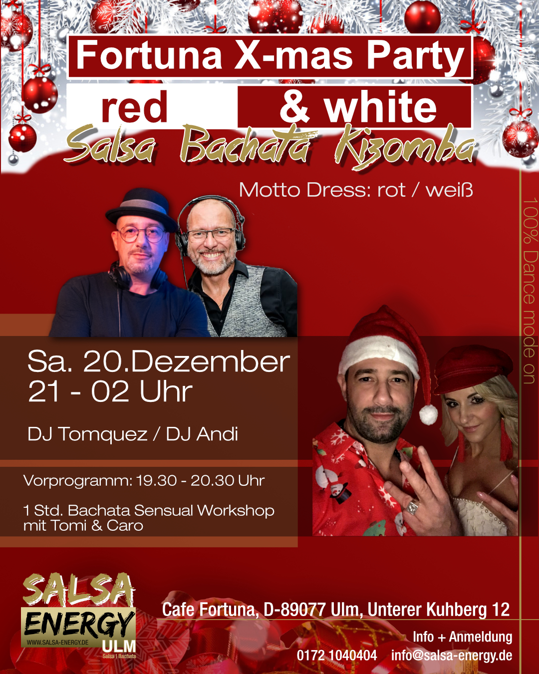 Fortuna X-Mas Party + Bachata Sensual Workshop + Party