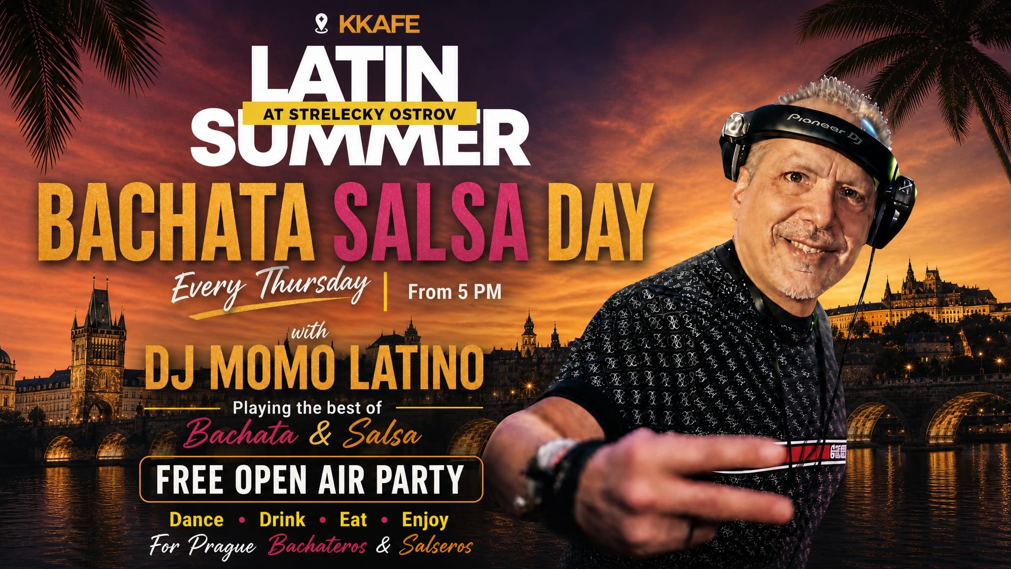 Free Bachata & Salsa Open air Party at Střelecký ostrov ostrov with Dj MomoLatinoo