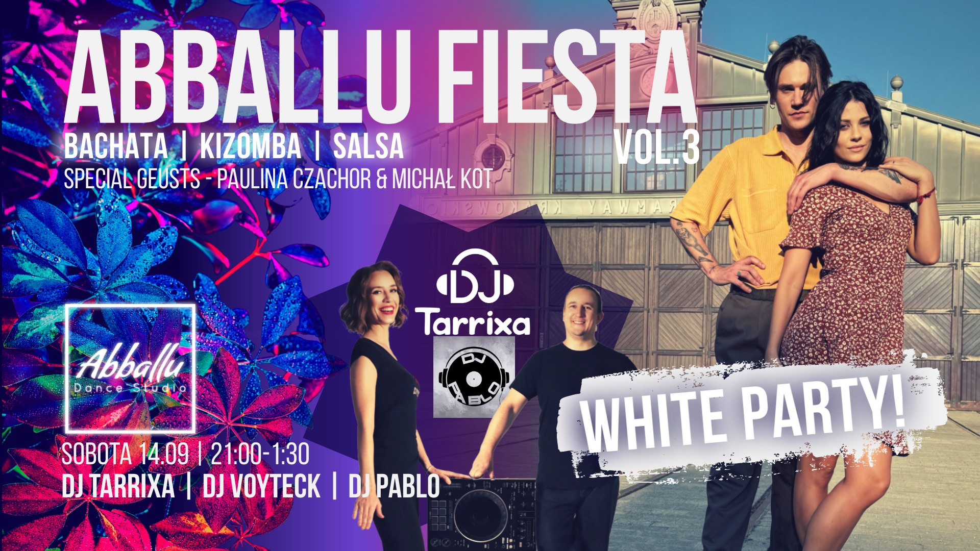 Abballu Fiesta vol.3 14.09 Sobota Czachor & Kot DJ Tarrixa Dj Voyteck Dj Pablo