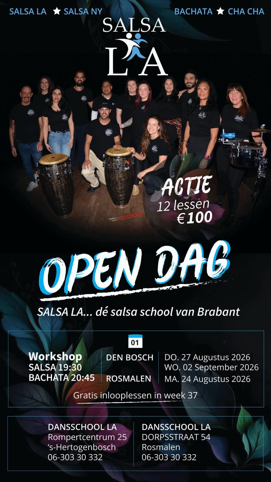 Gratis open dagen bij Salsa L.A. Dance Company Den Bosch & Roemalen