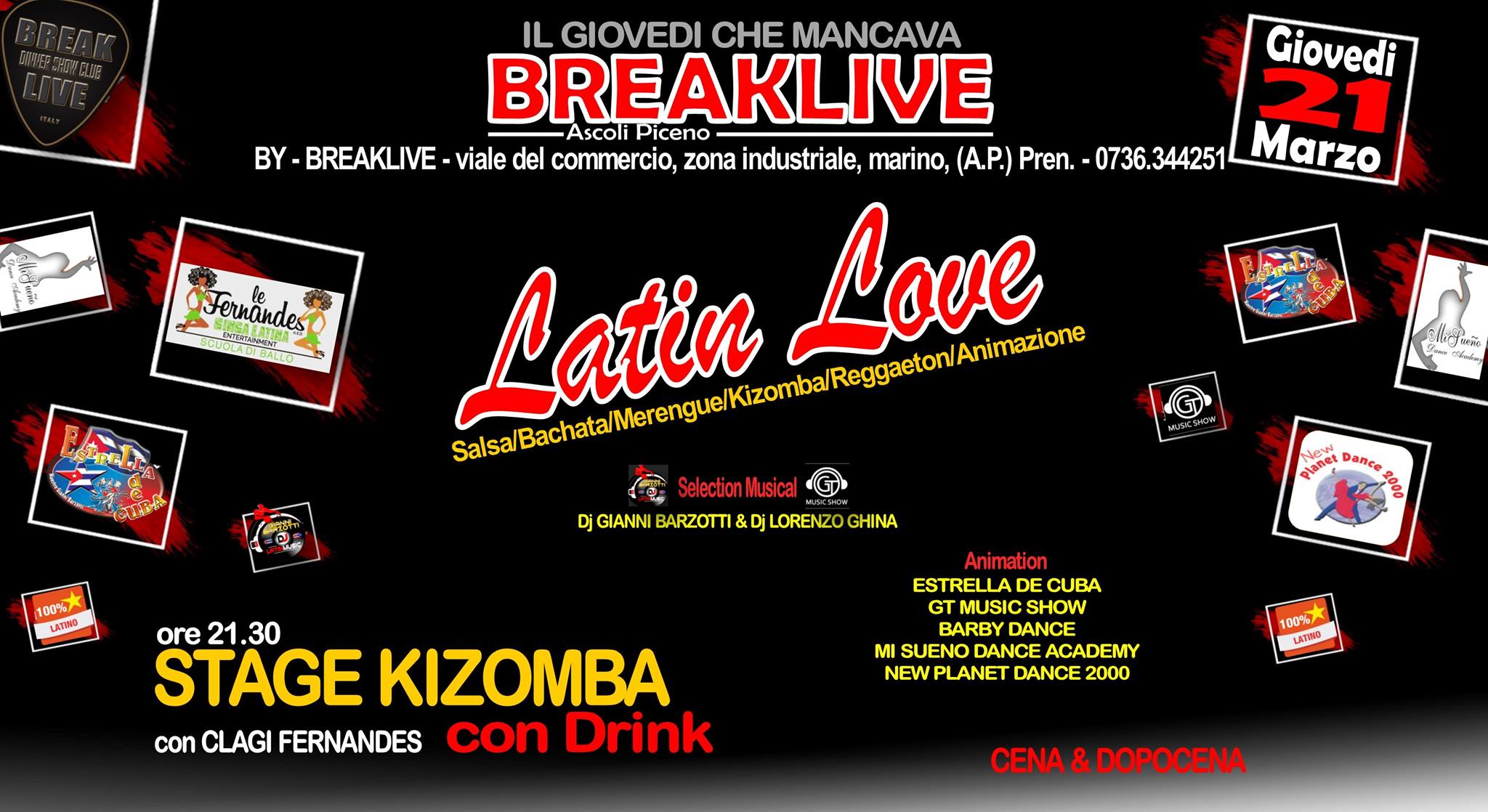 21 Marzo - LATIN Love - Breaklive