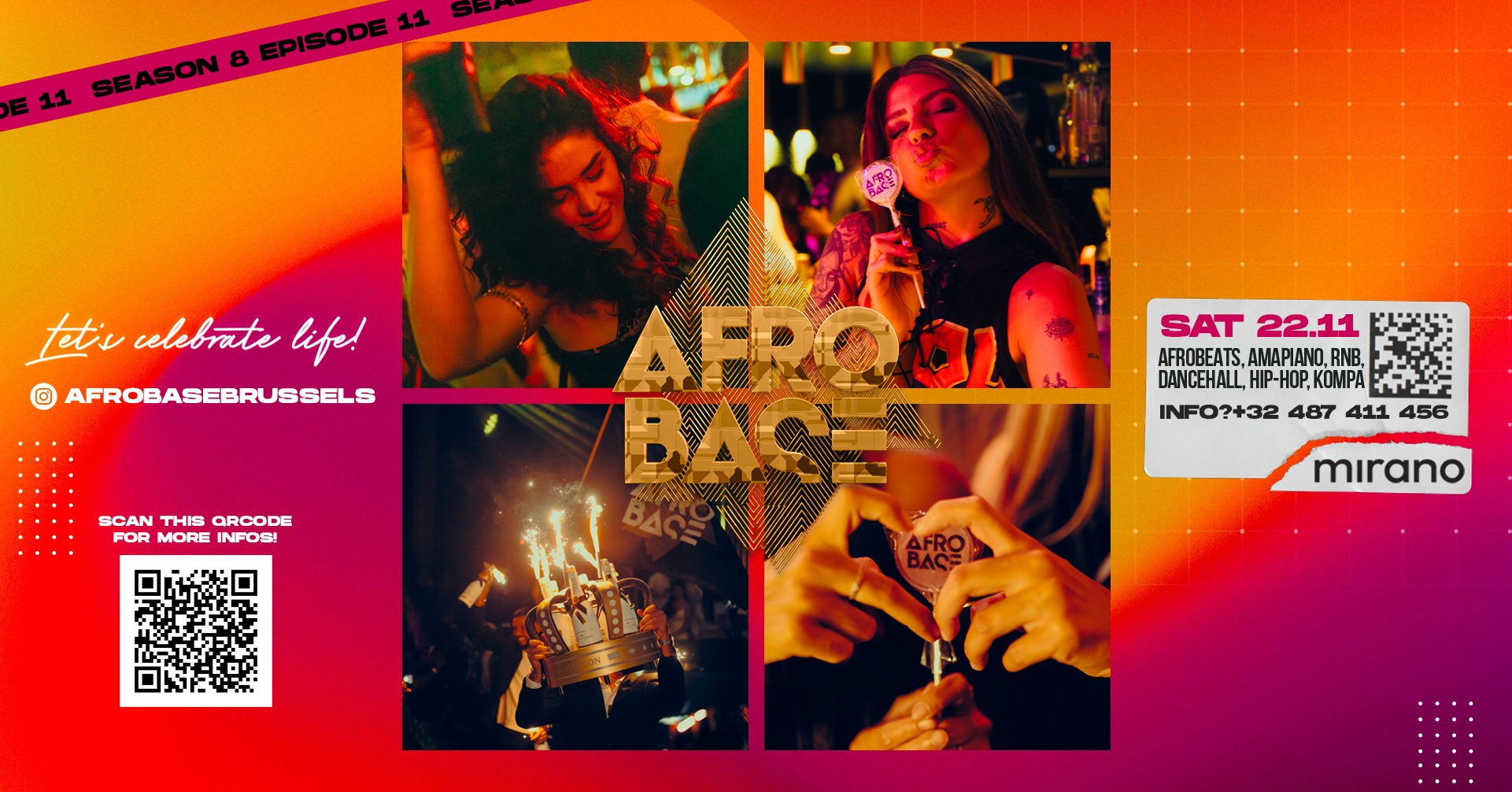 Afrobase • SAT 22.11 • MIRANO Brussels!
