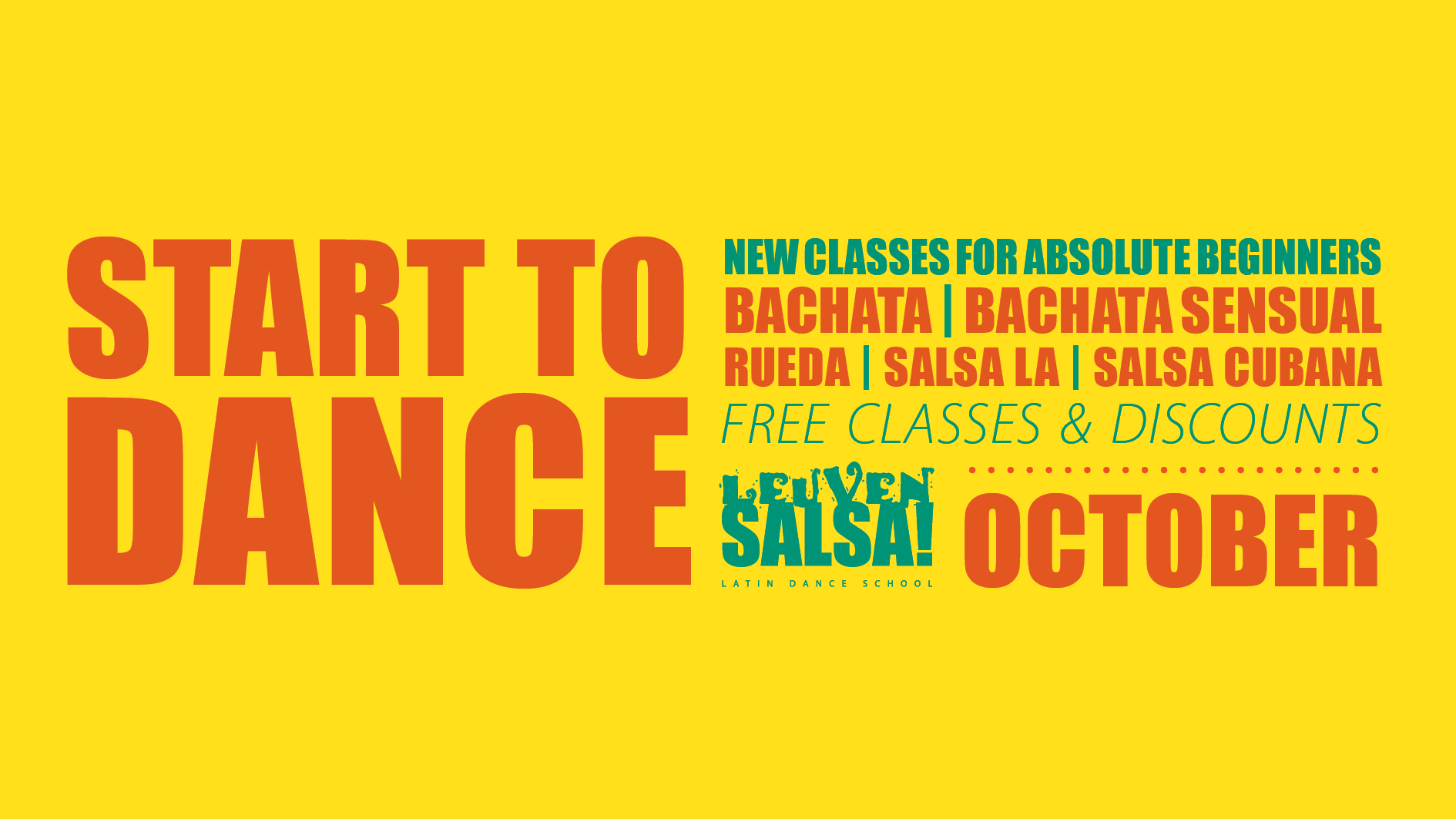Salsa & bachata classes starting in October