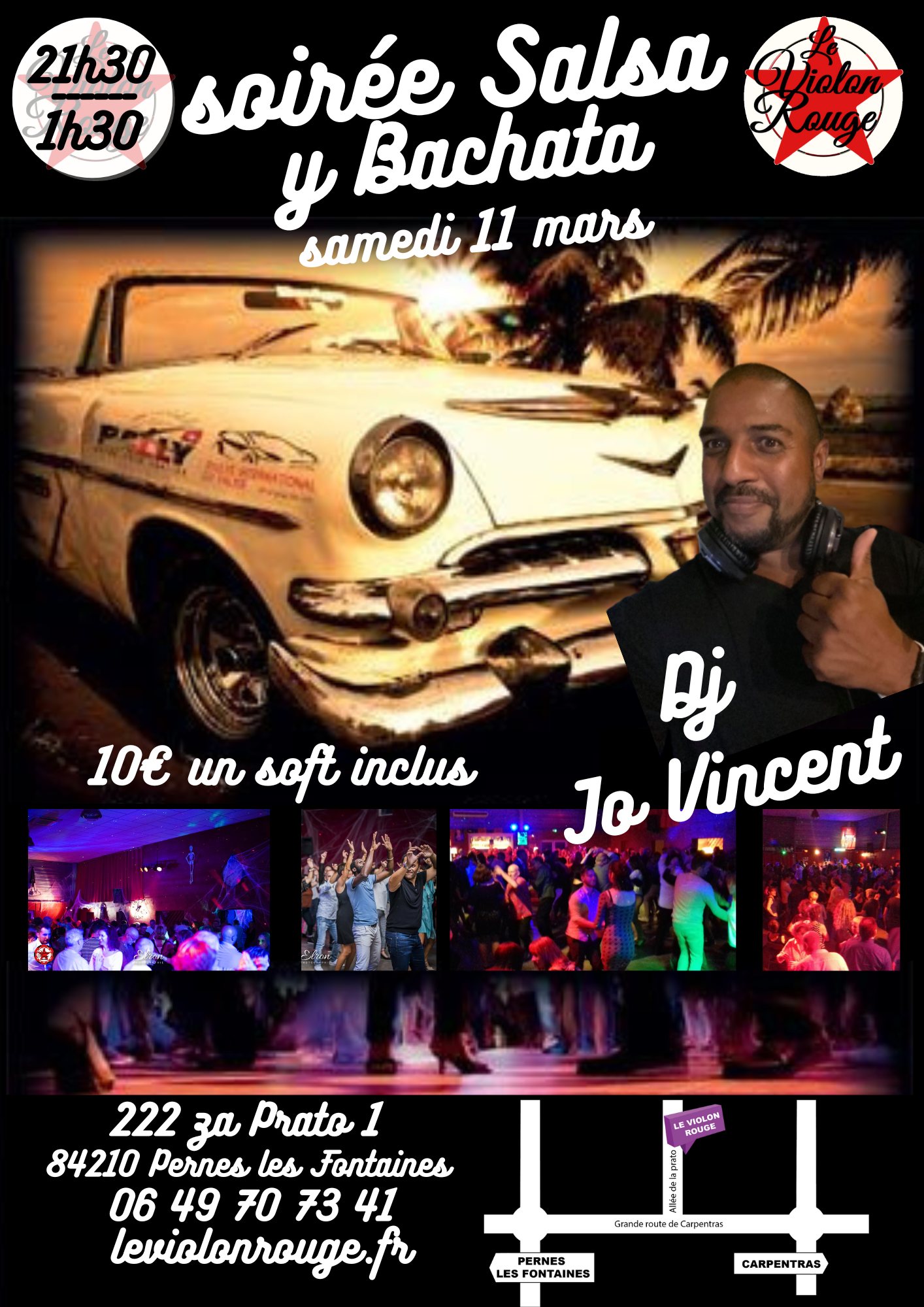 Soirée Salsa mix Dj Jo Vincent au Violon Rouge