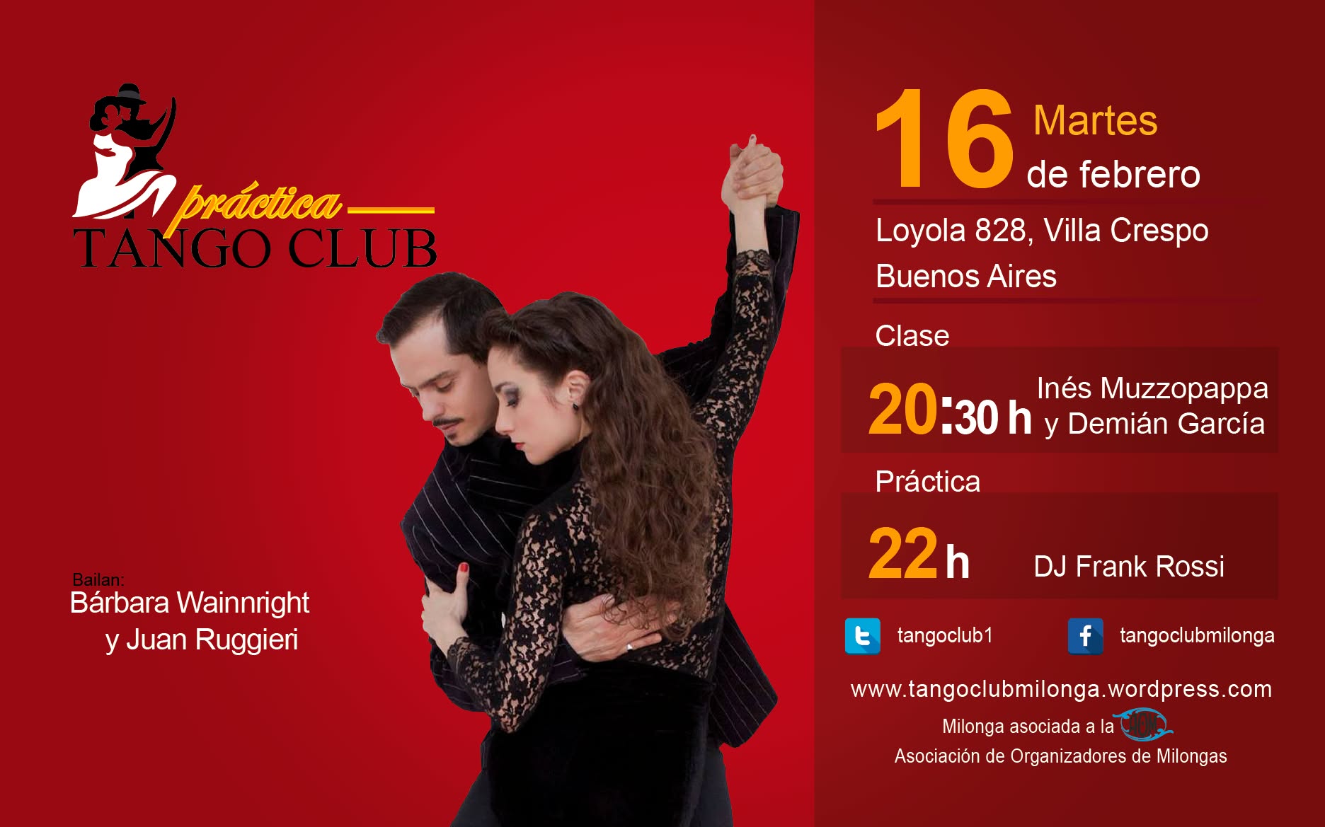 Tango Club: bailan Bárbara Wainnright y Juan Ruggieri