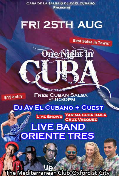 One Night In Cuba Live band Oriente TRES