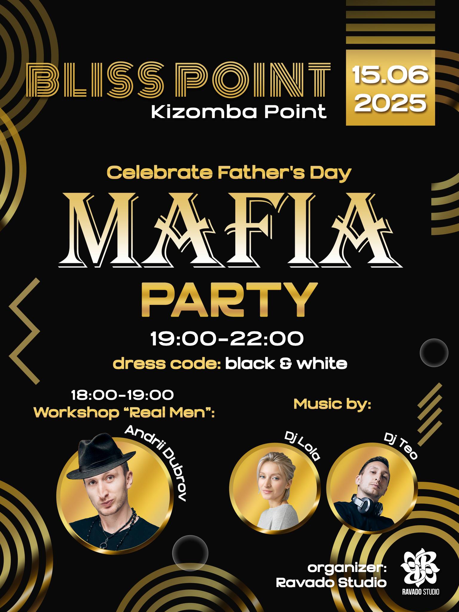 Kizomba BlissPoint party in Ravado Studio. MAFIA style