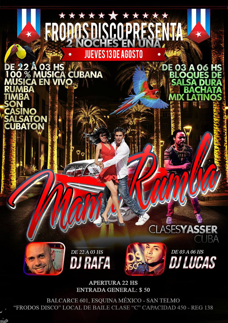 ★ Mama Rumba ★ -100 % CUBANÍA- Dj Rafa Valladares + Clases Salsa Cubana Yasser Peralta SHOW EN VIVO