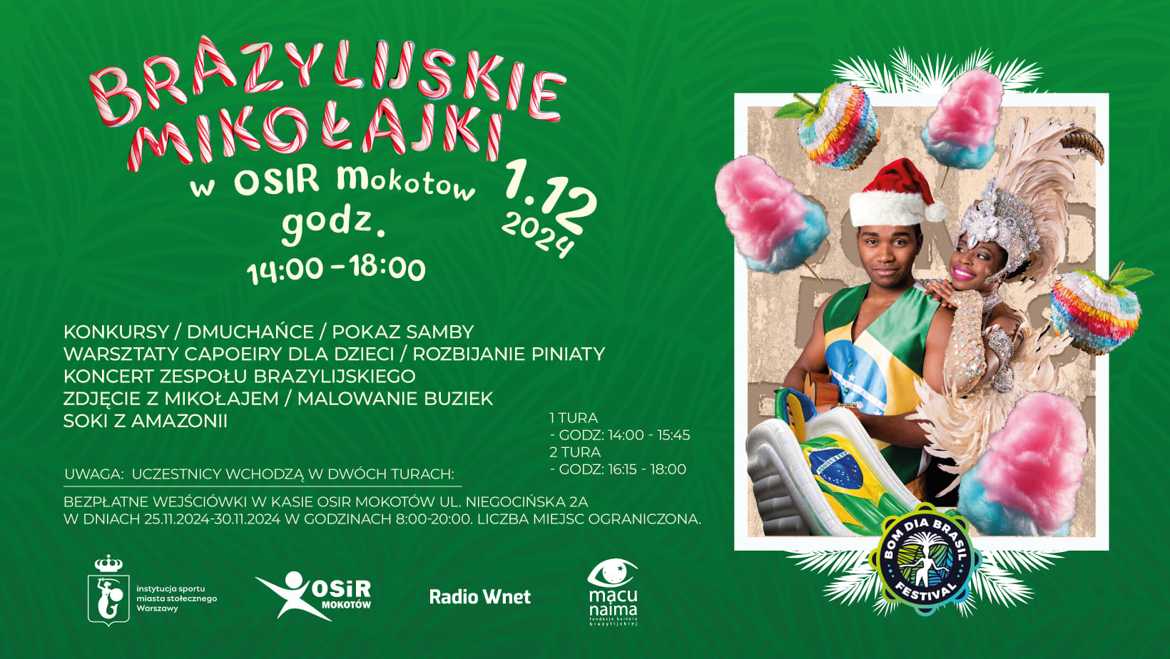 Brazylijskie Mikołajki w OSiR Mokotów