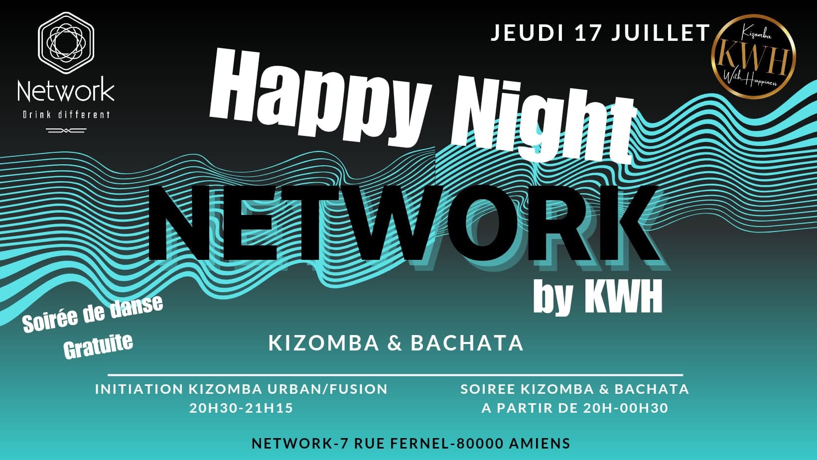 Soirée kizomba bachata au network Amiens